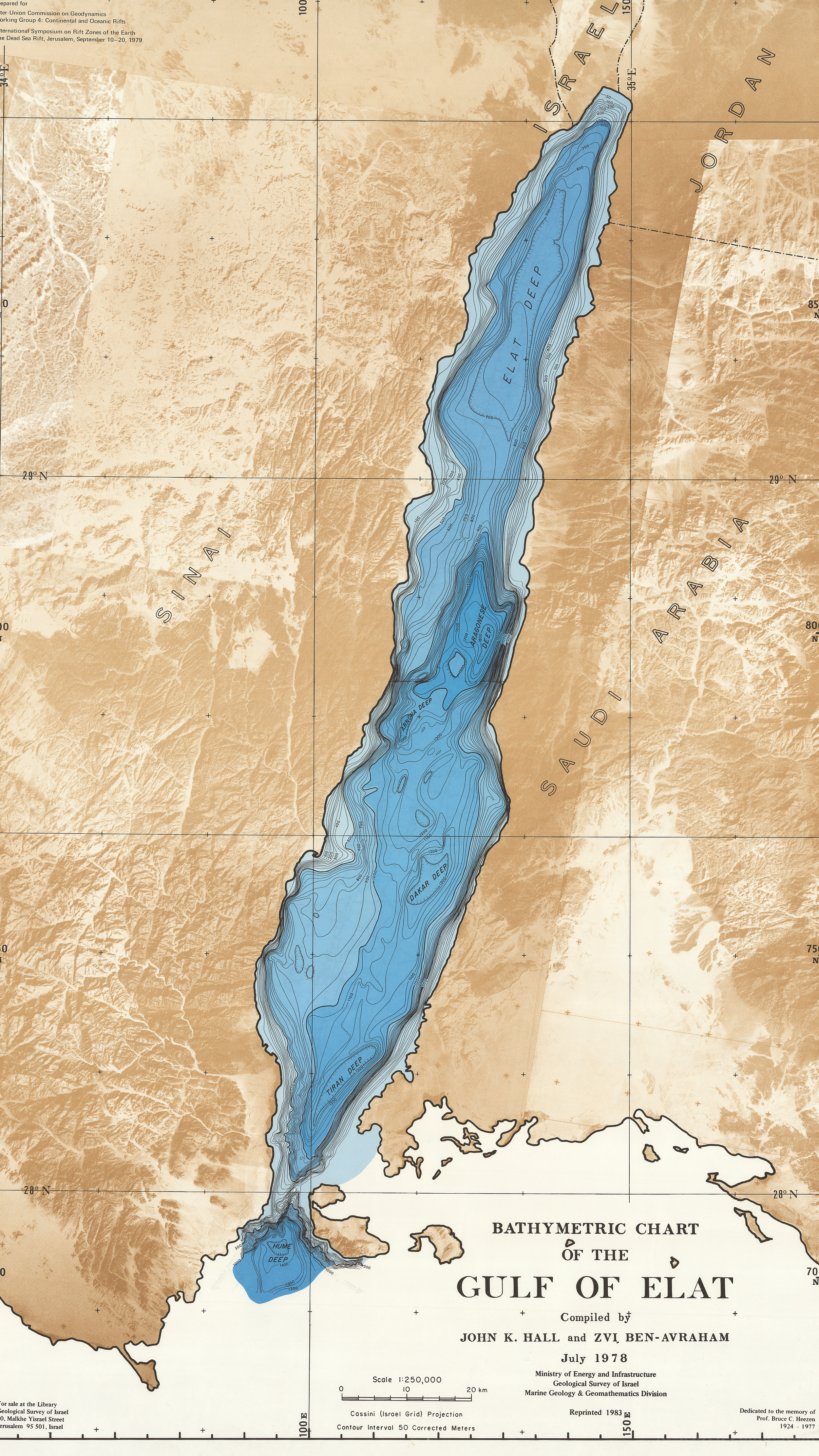 Israel Geological Survey Gulf of Aqaba, where the Israelites may have crossed the Red Sea.